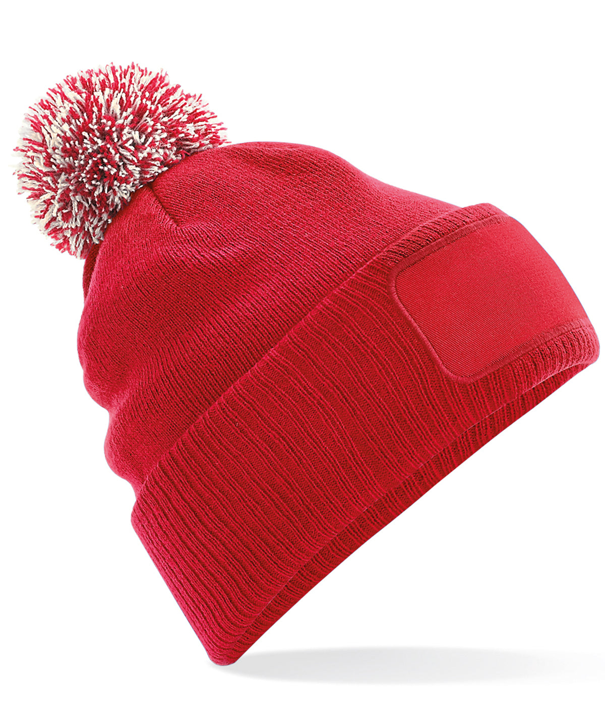Snowstar® patch beanie - Classic Red/Off White