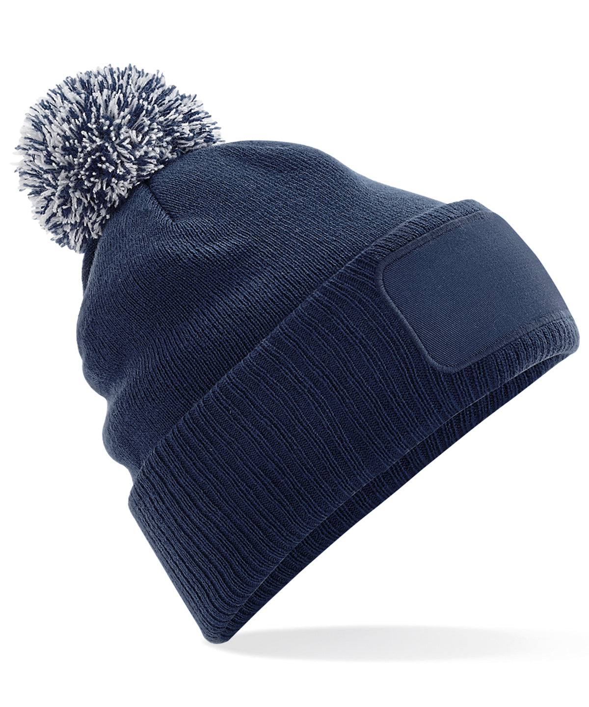 Snowstar® patch beanie - French Navy/Light Grey