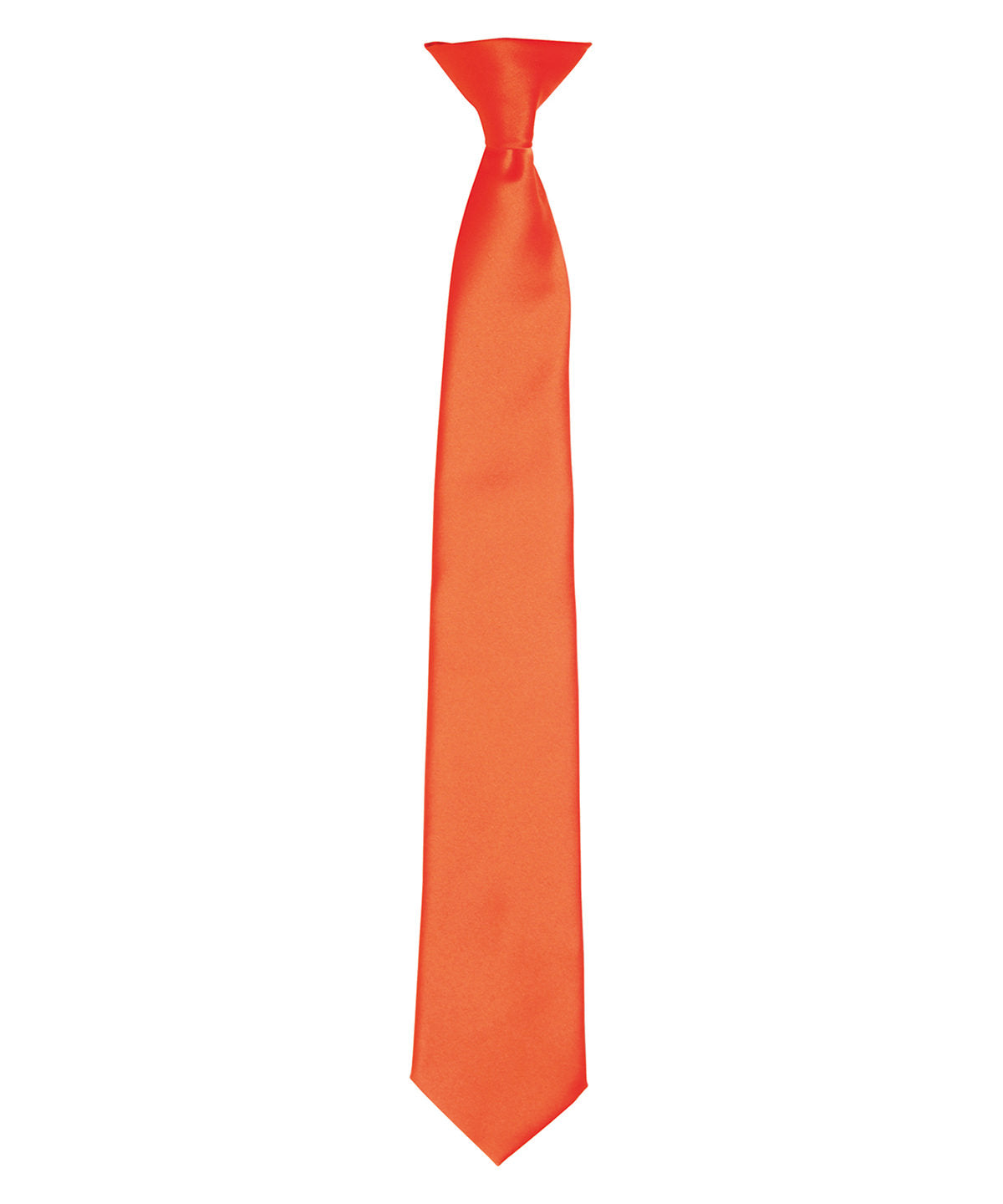 'Colours' satin clip tie - Orange