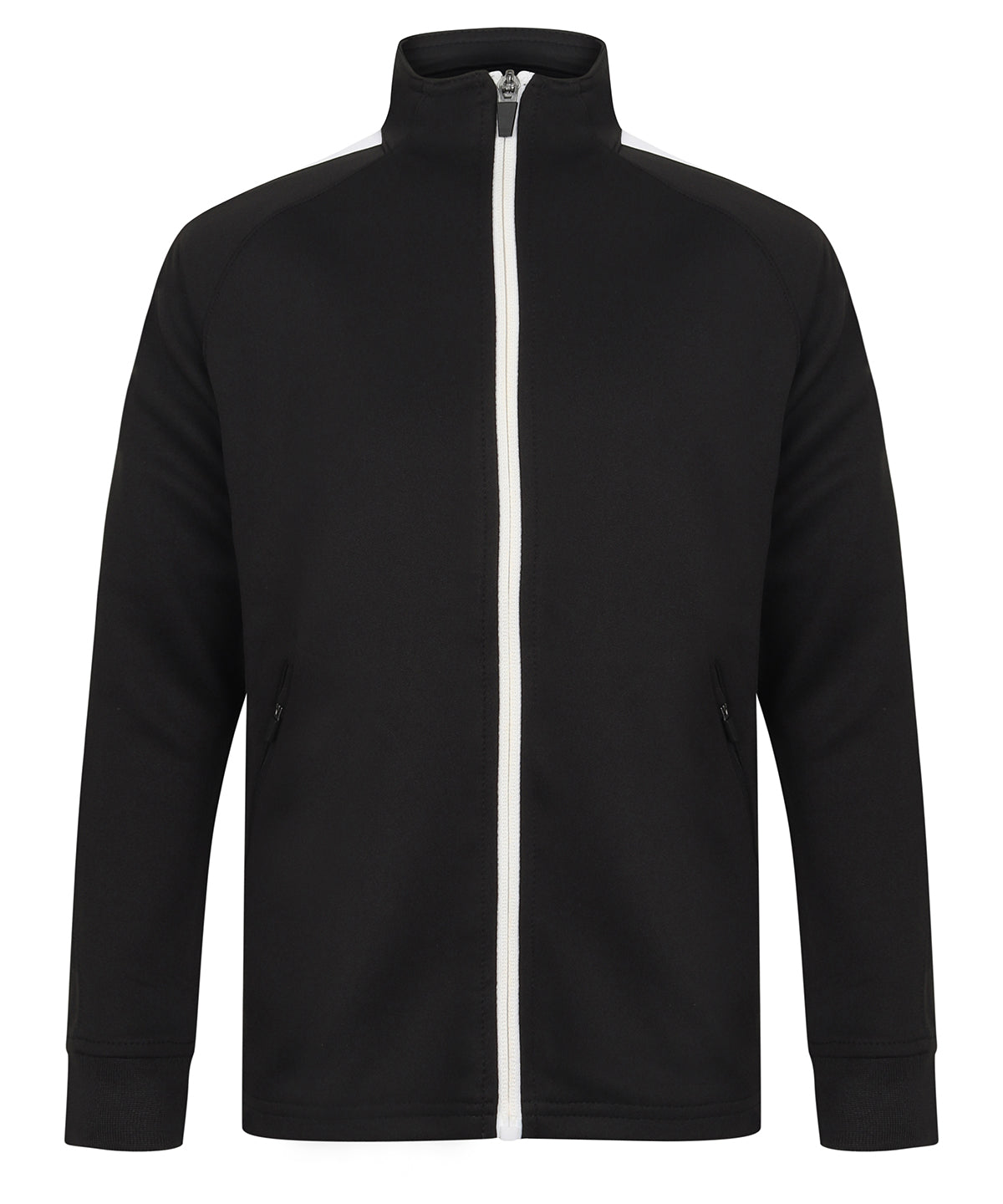 Kids knitted tracksuit top - Black/White