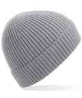 Engineered knit ribbed beanie - Light Grey