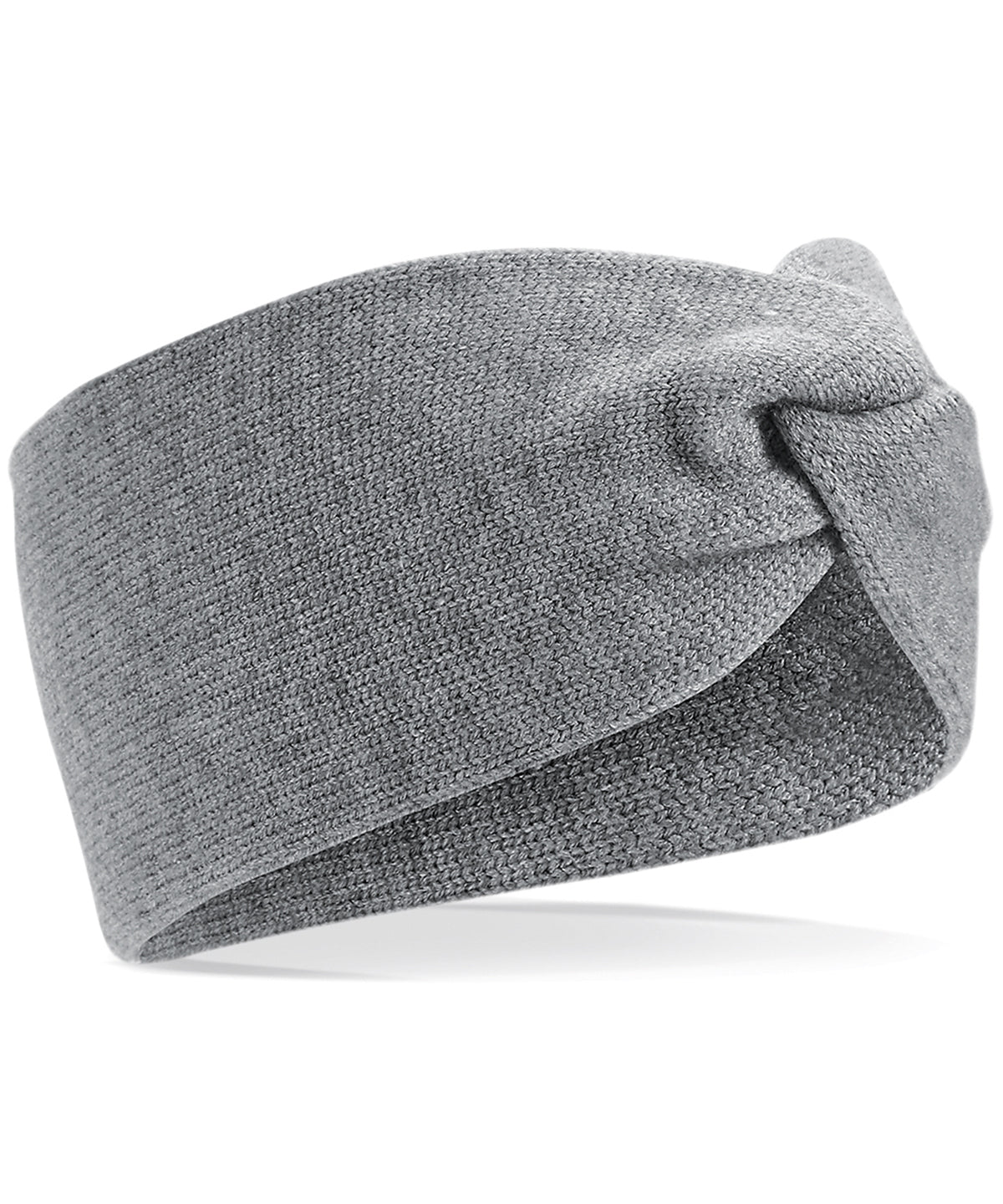 Twist knit headband - Grey Marl