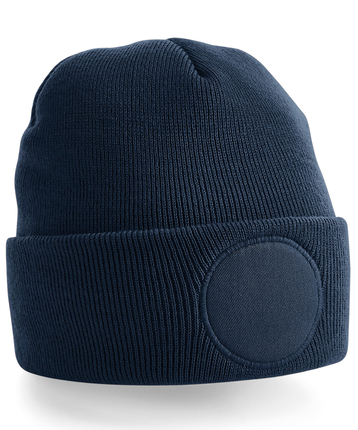 Circular patch beanie - French Navy