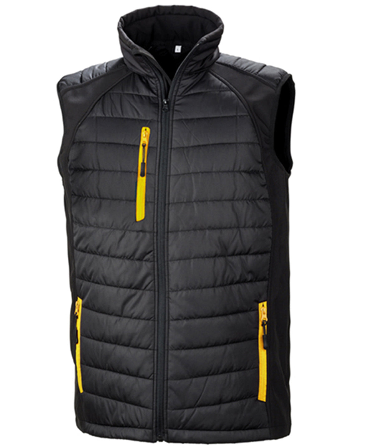 Compass padded softshell gilet  - Black/Yellow