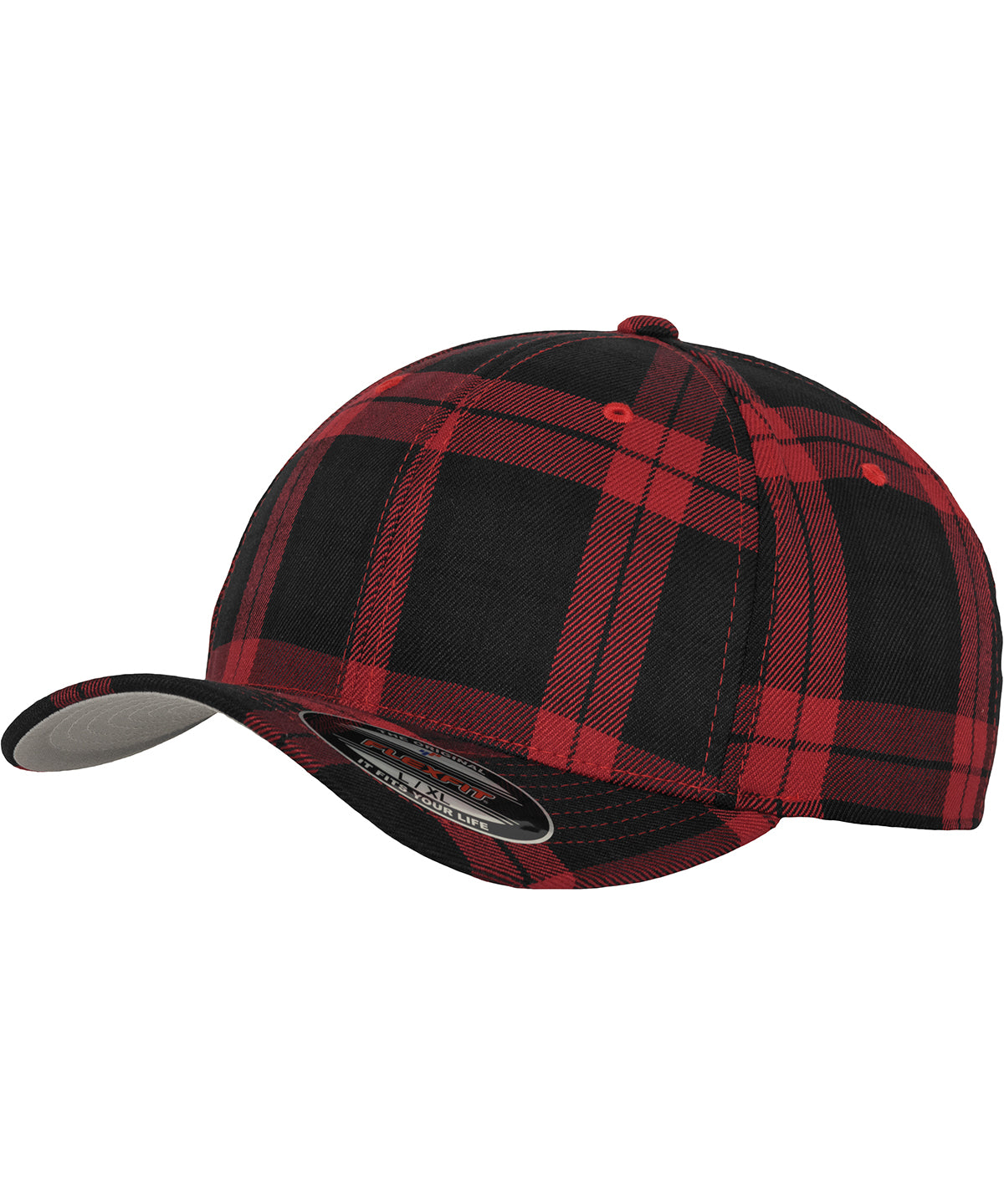 Flexfit tartan plaid (6197) - Black/Red
