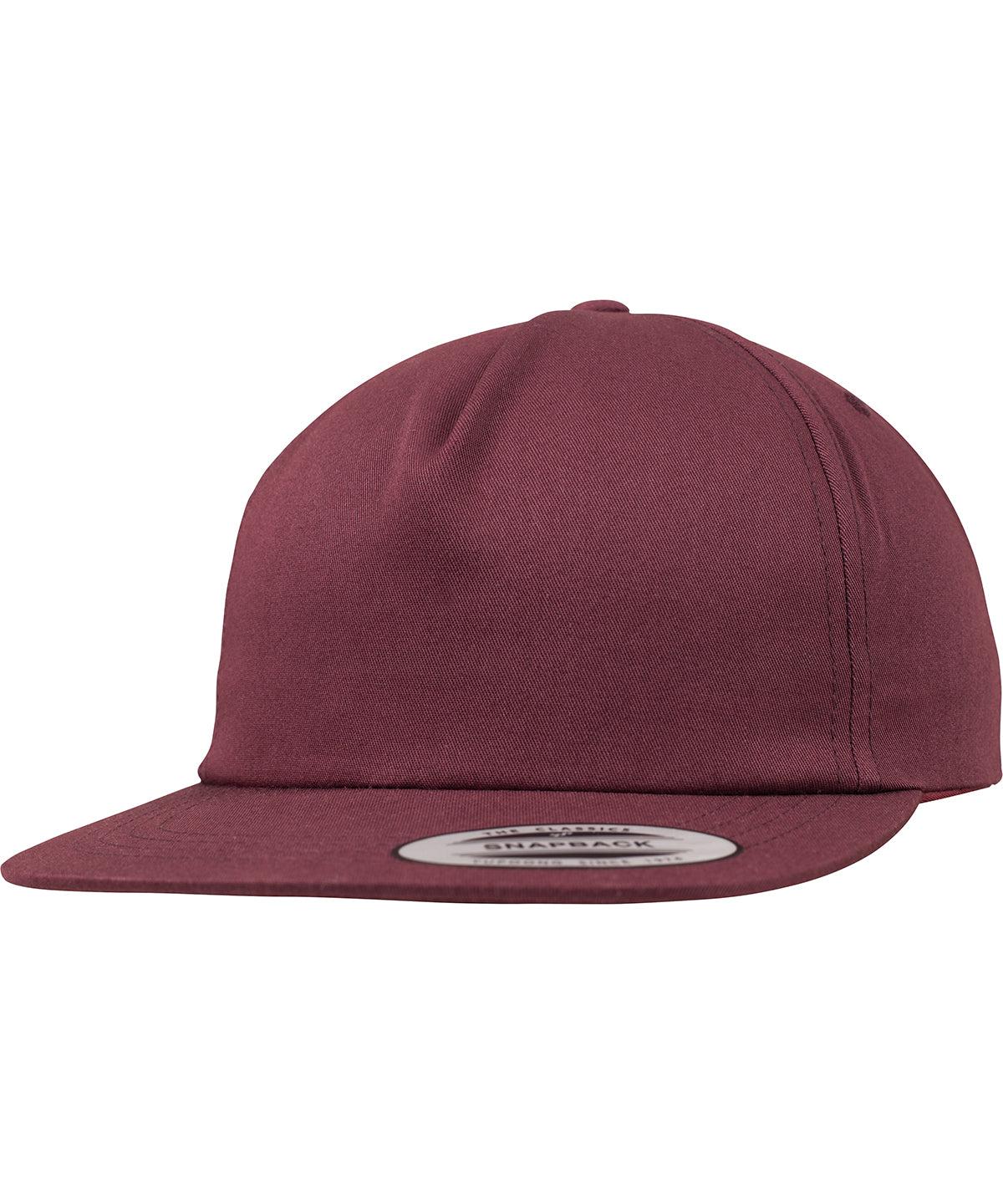 Unstructured 5-panel snapback (6502) - Maroon