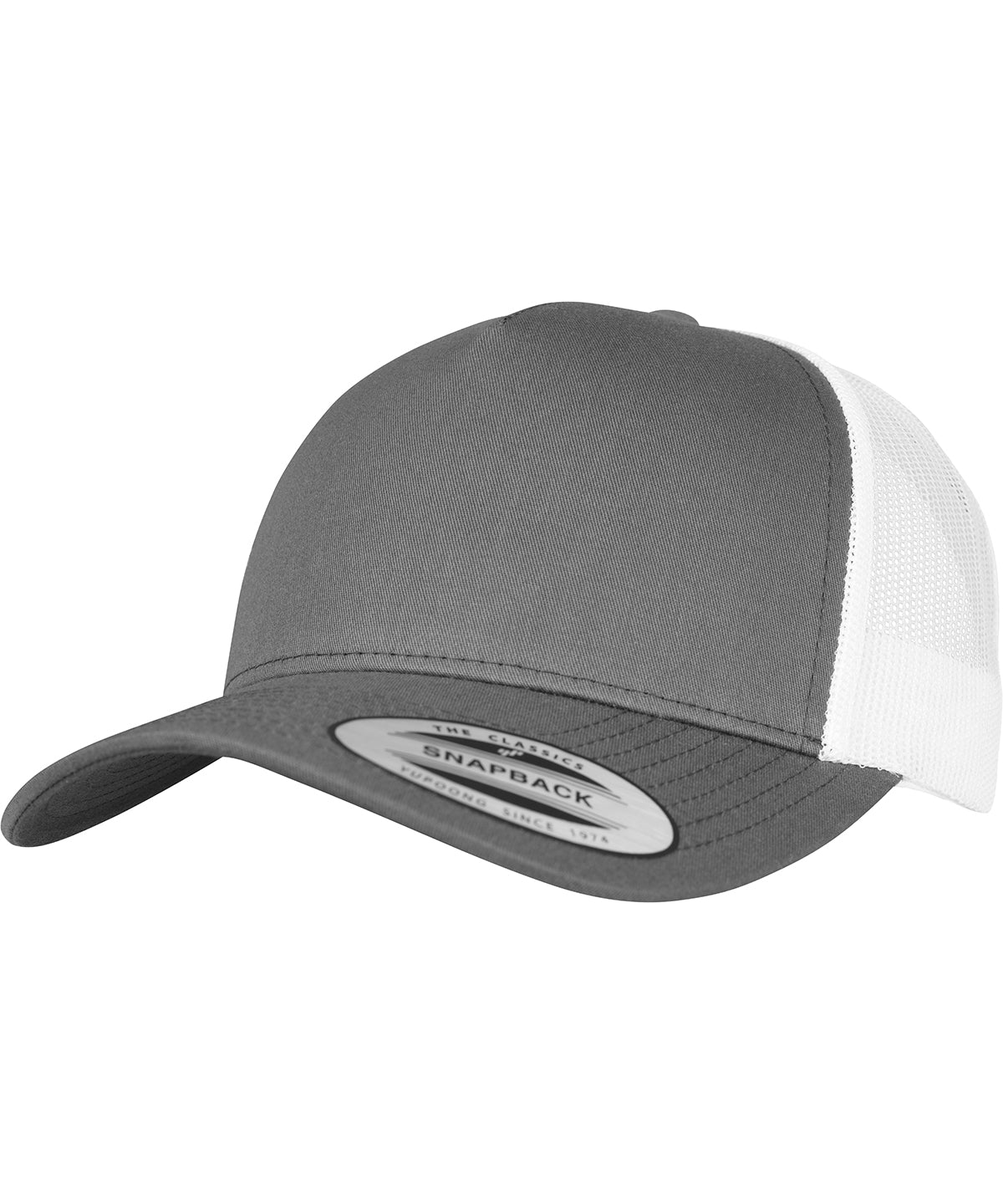 5-panel retro trucker 2-tone cap (6506T) - Charcoal/White