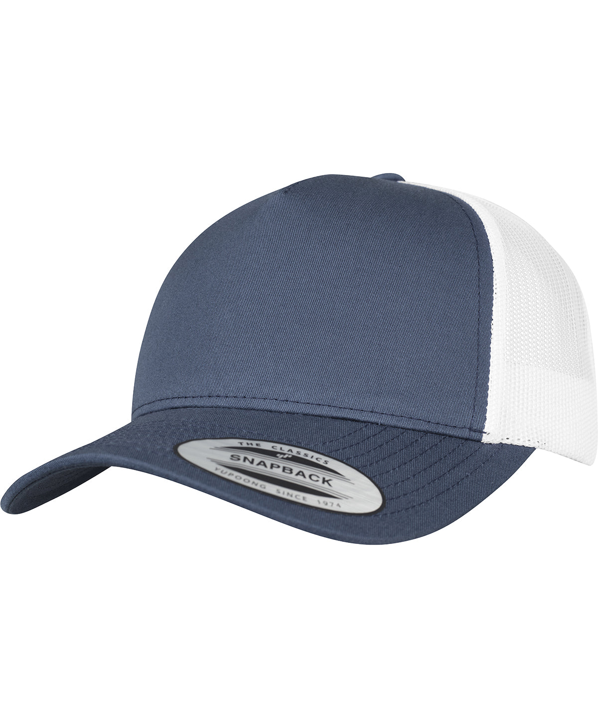 5-panel retro trucker 2-tone cap (6506T) - Navy/White