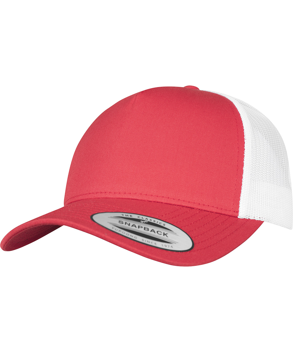 5-panel retro trucker 2-tone cap (6506T) - Red/White