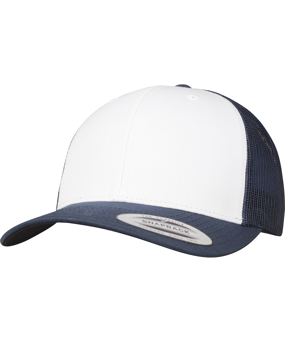 Retro trucker coloured front (6606CF) - Navy/White/Navy