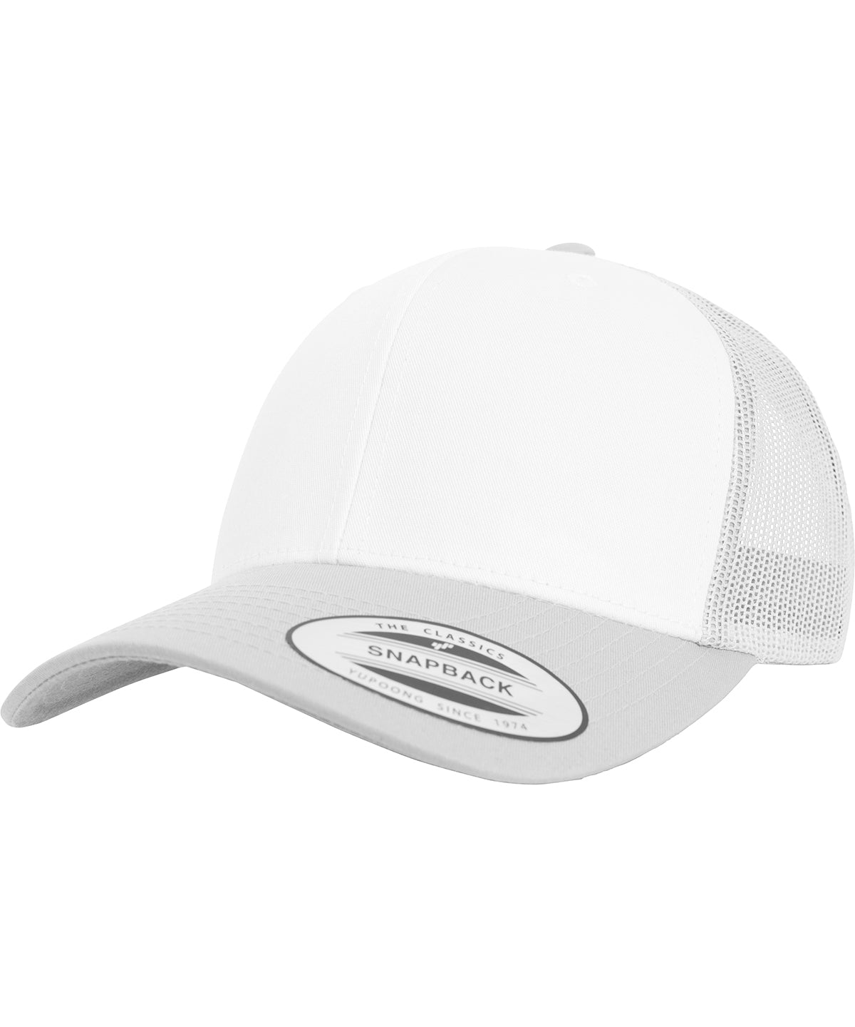 Retro trucker coloured front (6606CF) - Silver/White/Silver
