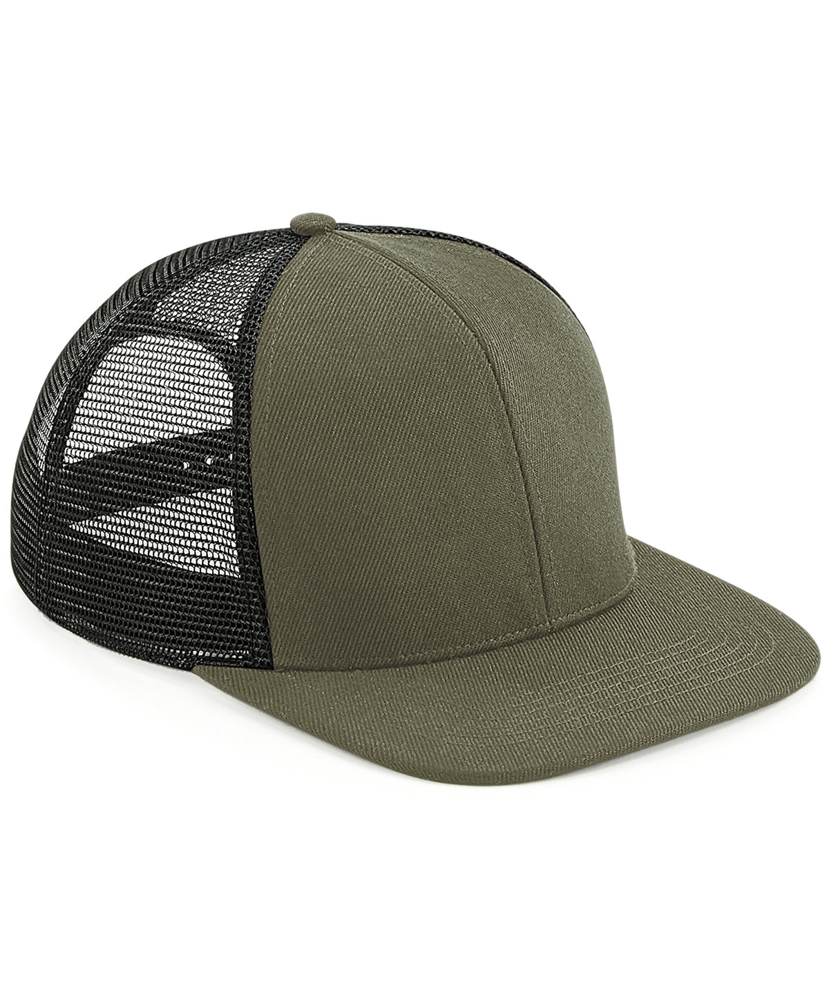 Original flat peak 6-panel trucker - Olive Green/Black