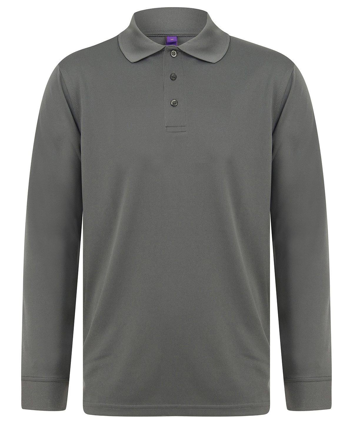Long sleeve Coolplus® polo shirt - Charcoal Grey