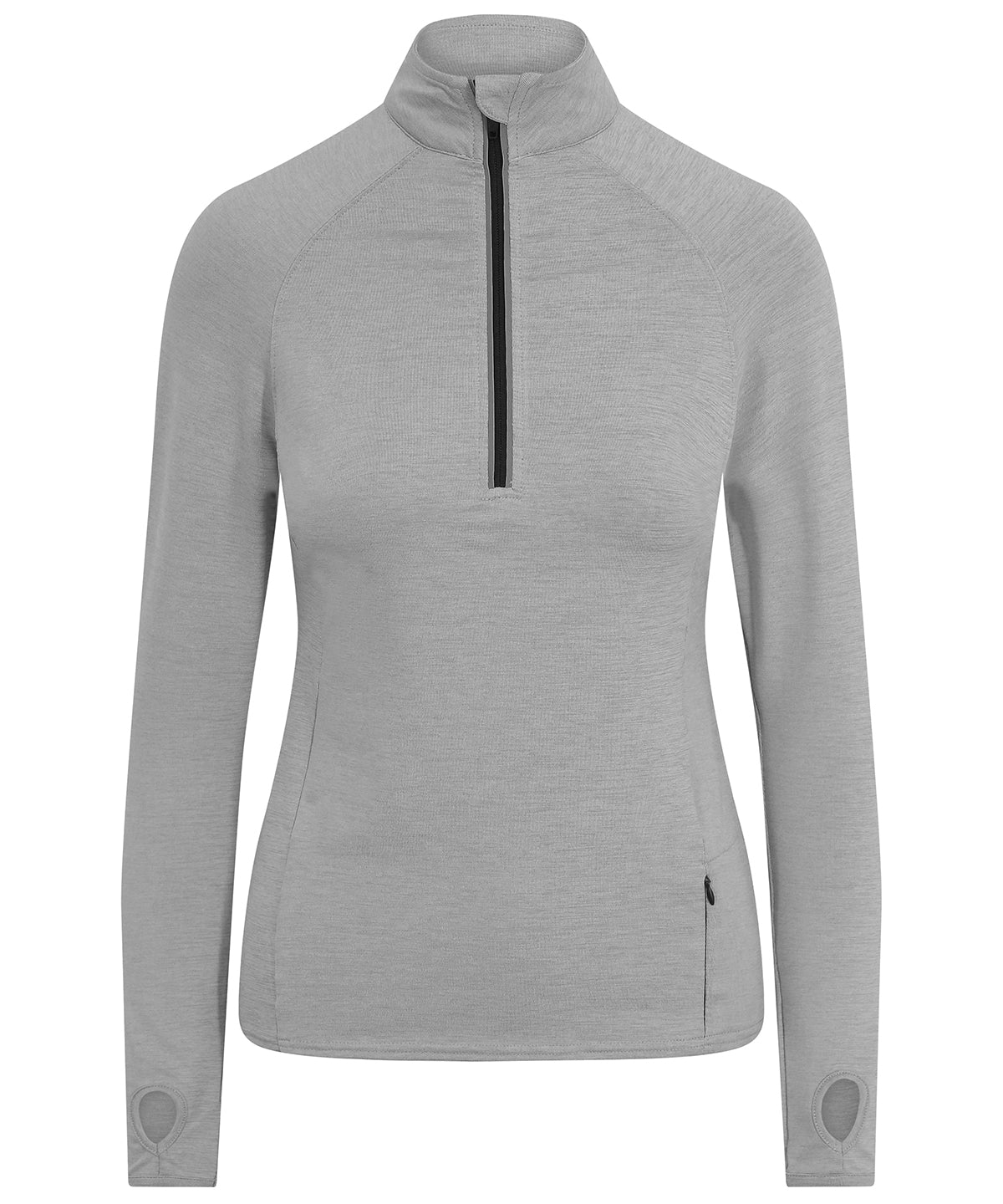 Women's Cool Flex long half-zip top - Silver Grey