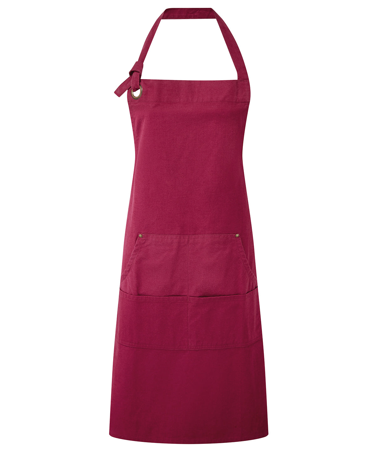 Calibre heavy cotton canvas pocket apron - Burgundy