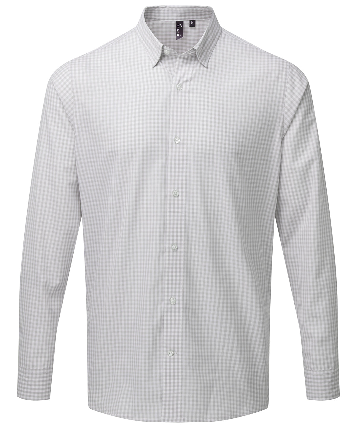 Maxton check long sleeve shirt - Silver/White