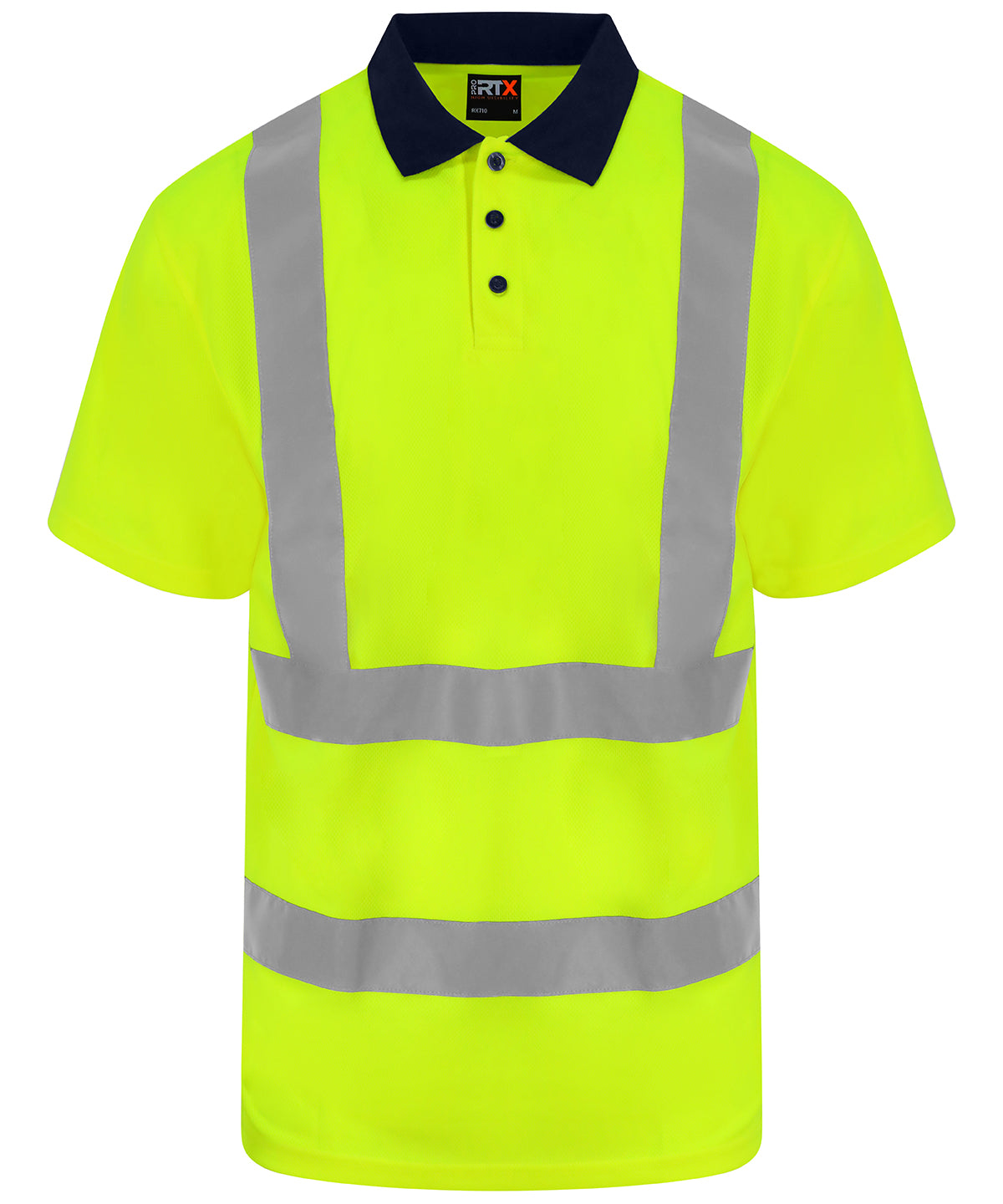 High visibility polo - HV Yellow/Navy