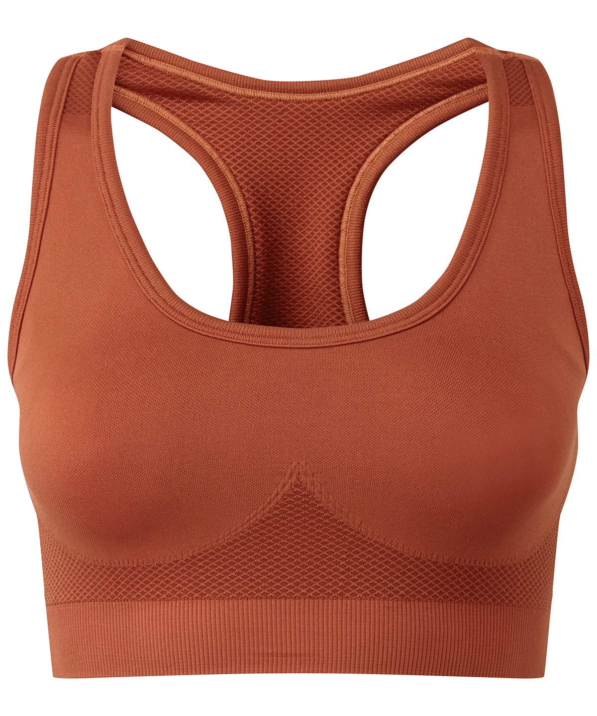 Tridri® seamless 3D fit" multi-sport sculpt solid colour bra" - Rust