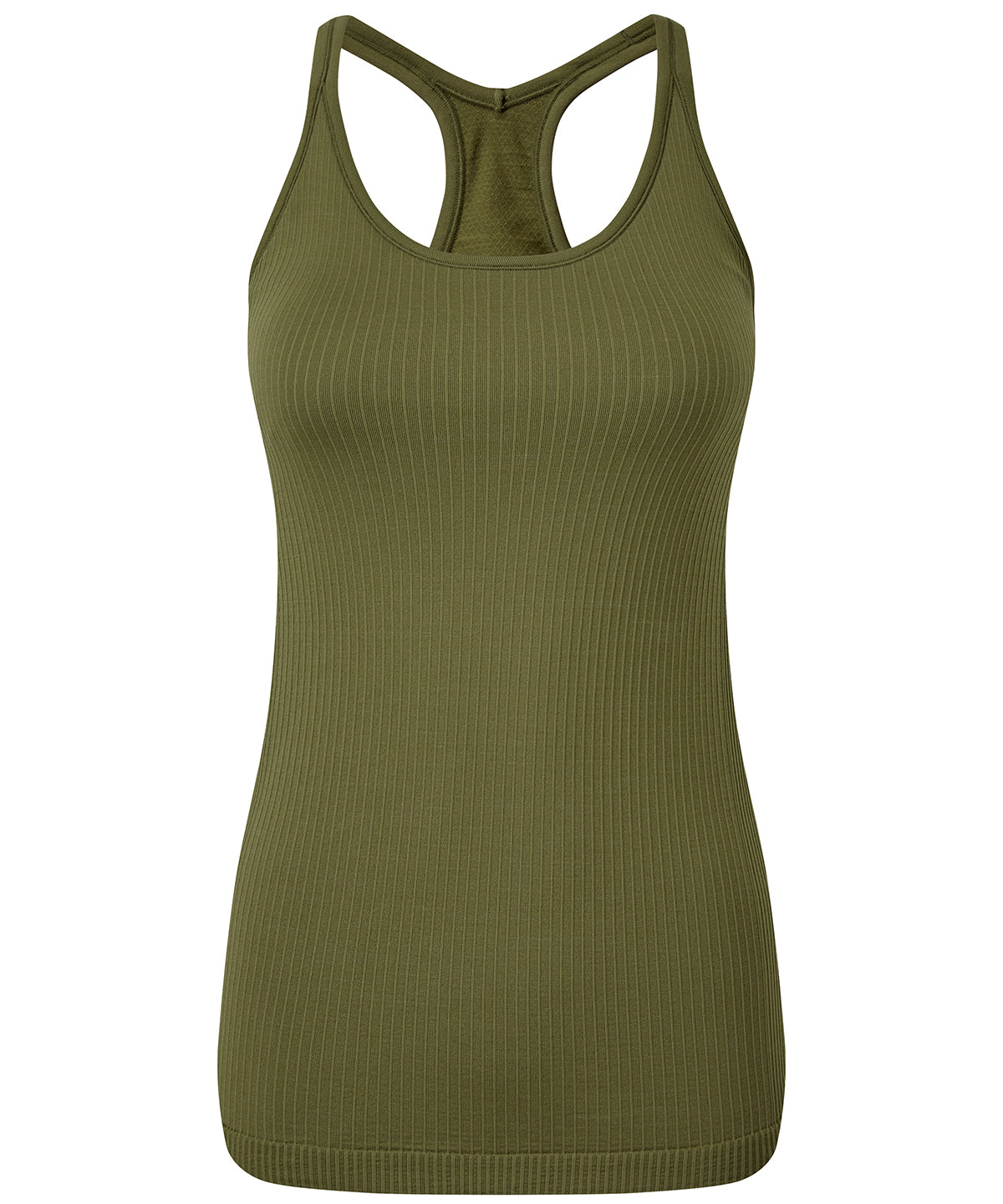 Women's TriDri® seamless 3D fit" multi-sport sculpt vest with secret support" - Olive