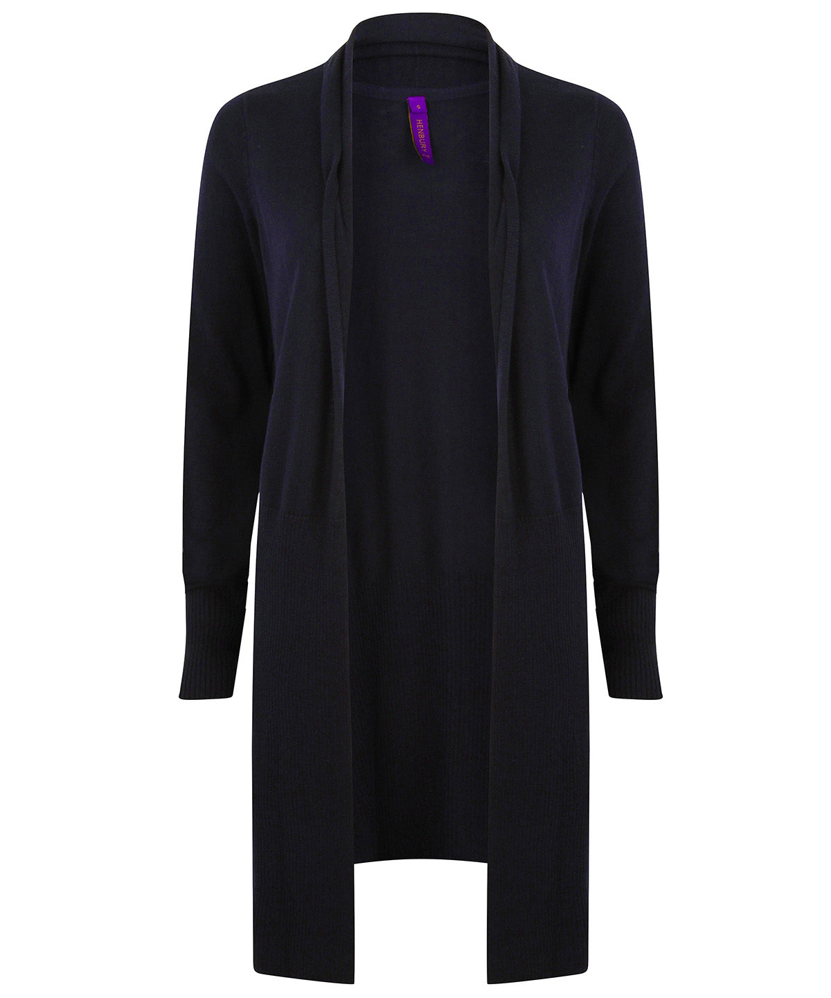 Women's longline open cardigan - Navy