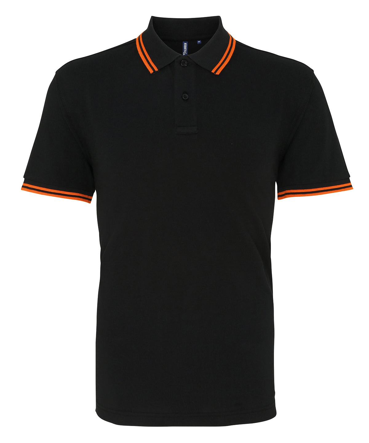 Classic fit tipped polo - Black/Orange