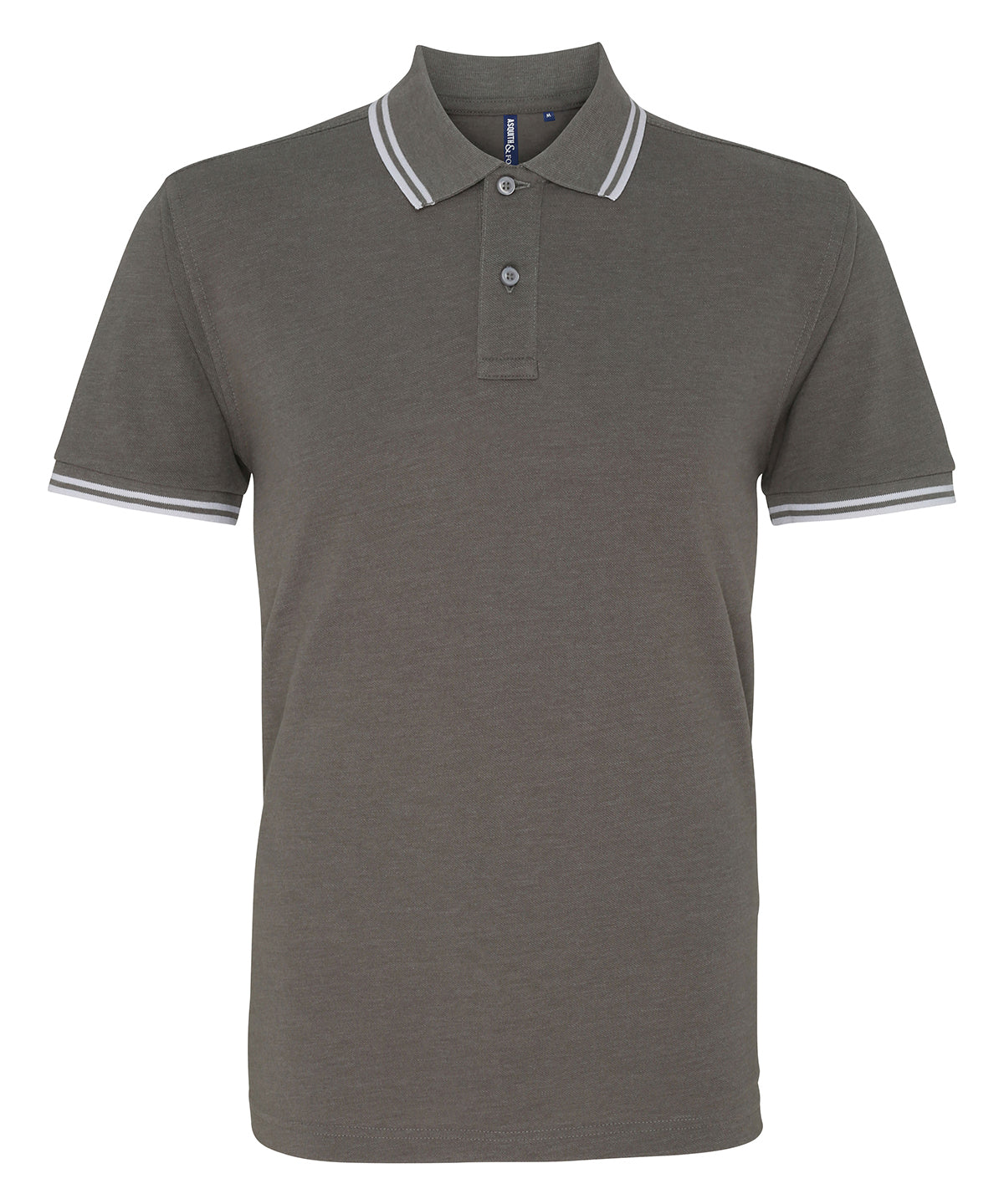 Classic fit tipped polo - Charcoal/White