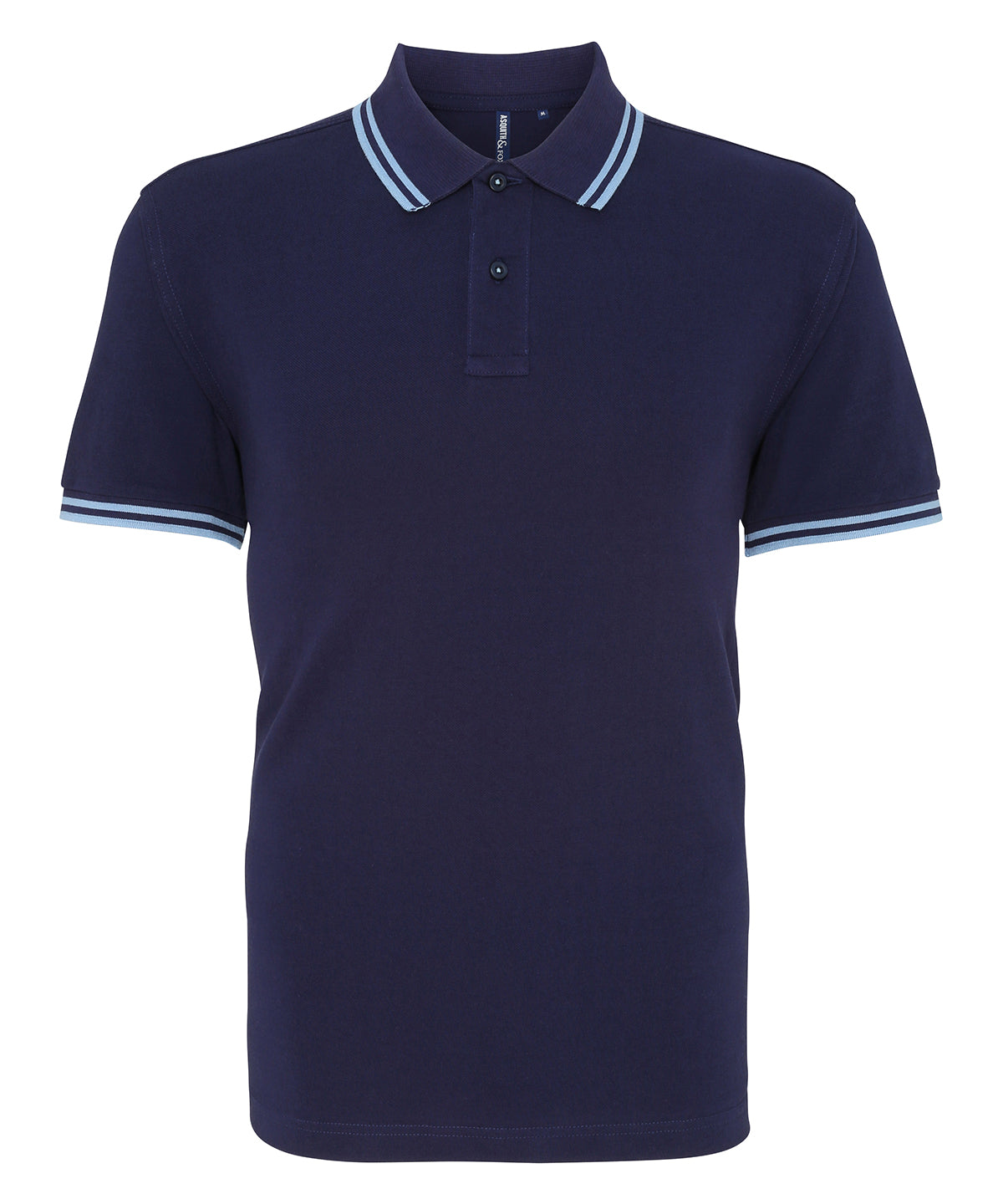 Classic fit tipped polo - Navy/Cornflower