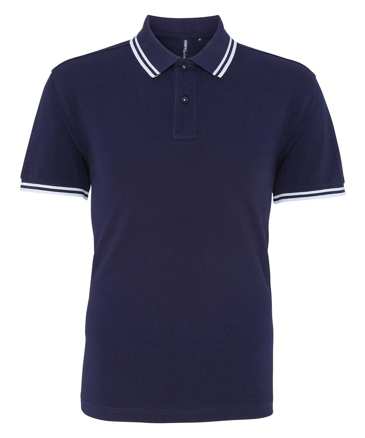 Classic fit tipped polo - Navy/White