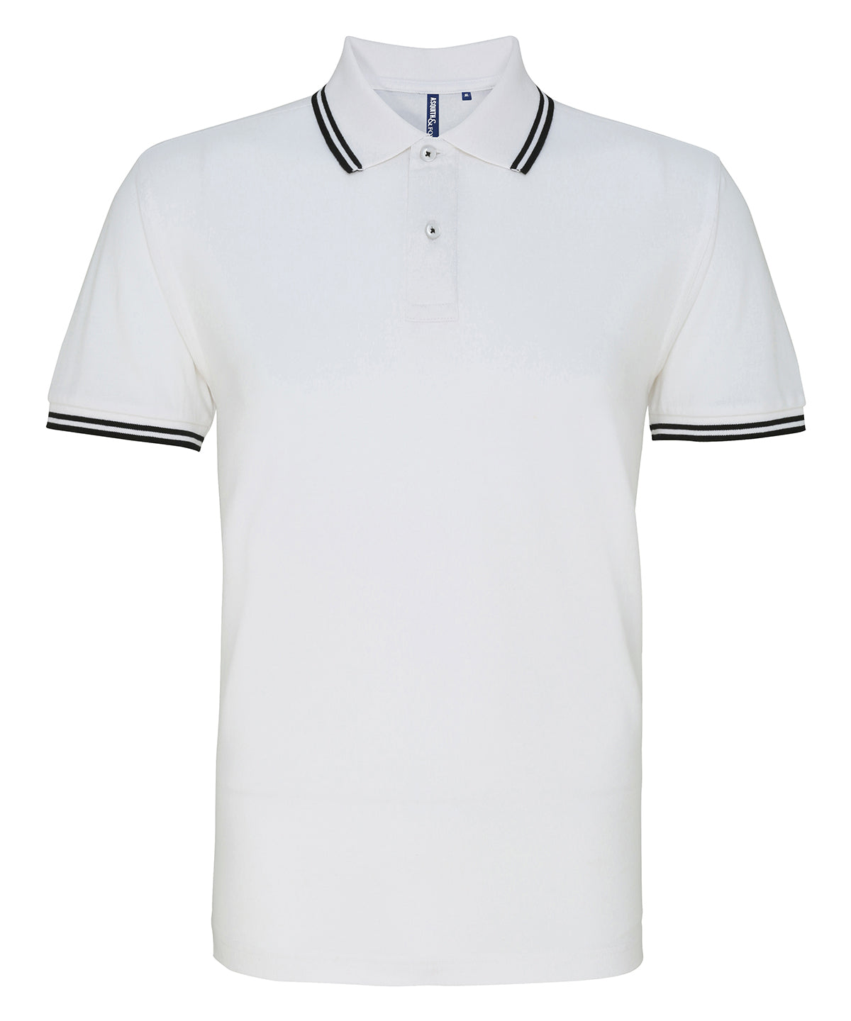 Classic fit tipped polo - White/Black