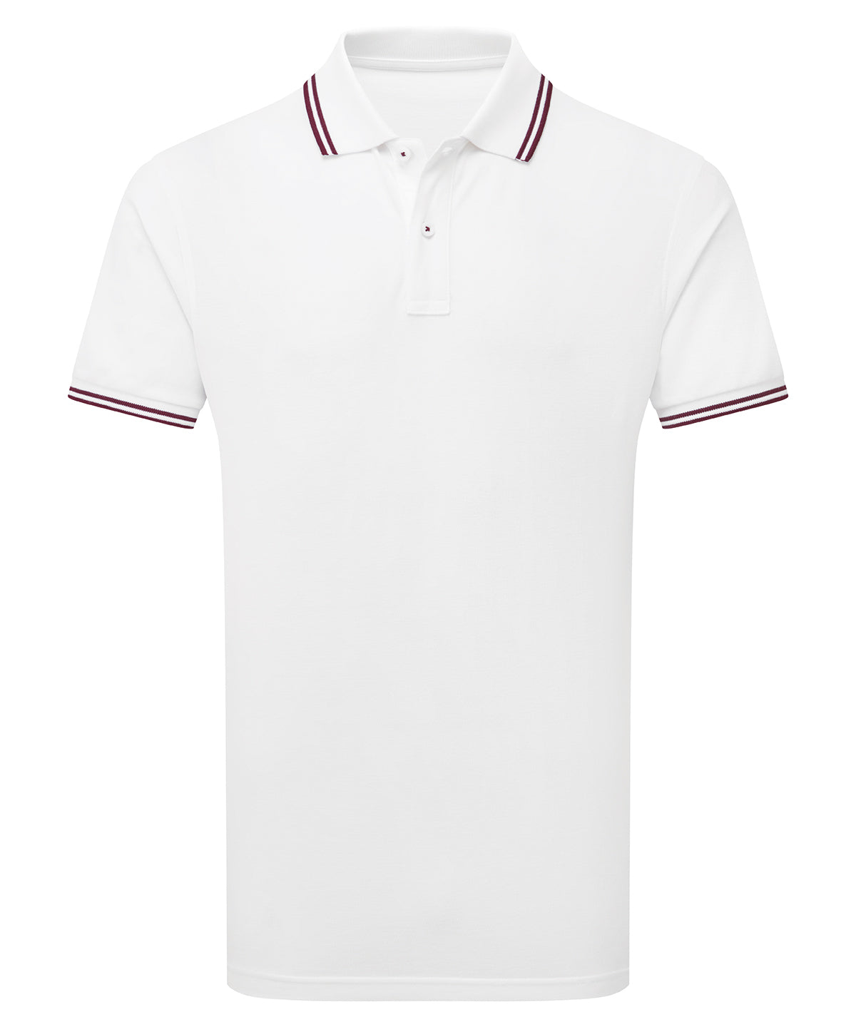 Classic fit tipped polo - White/Burgundy