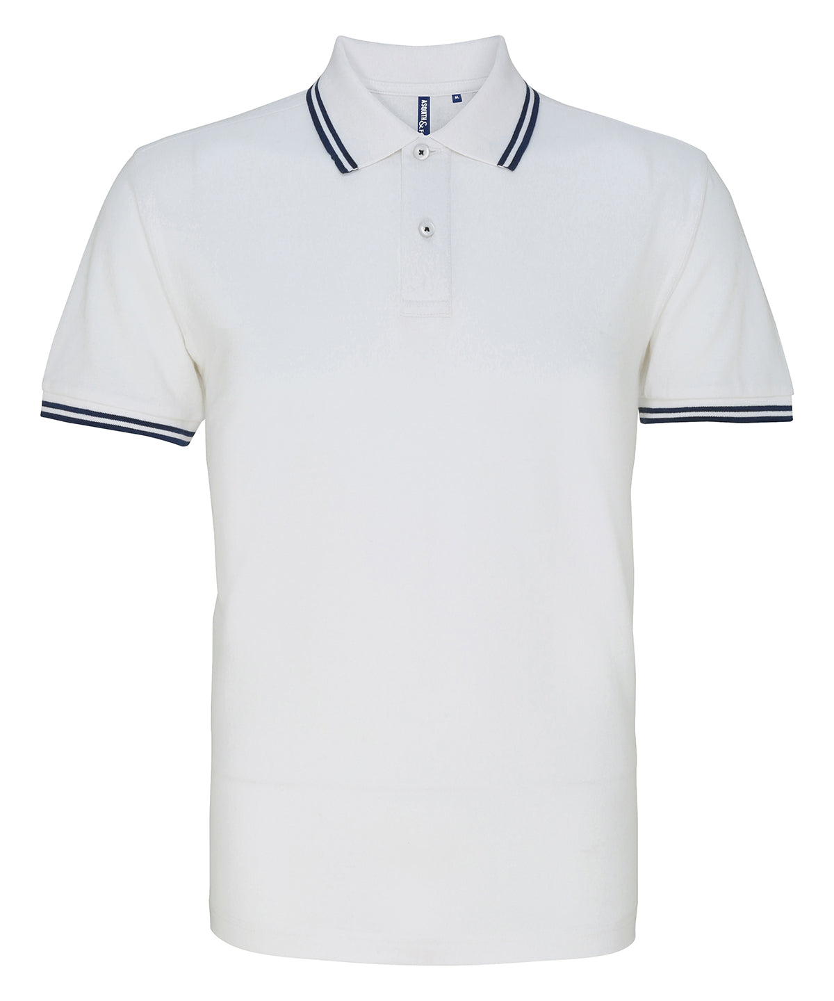 Classic fit tipped polo - White/Navy