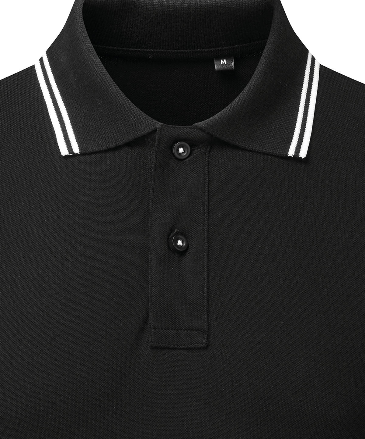 Women's classic fit tipped polo - Black/White