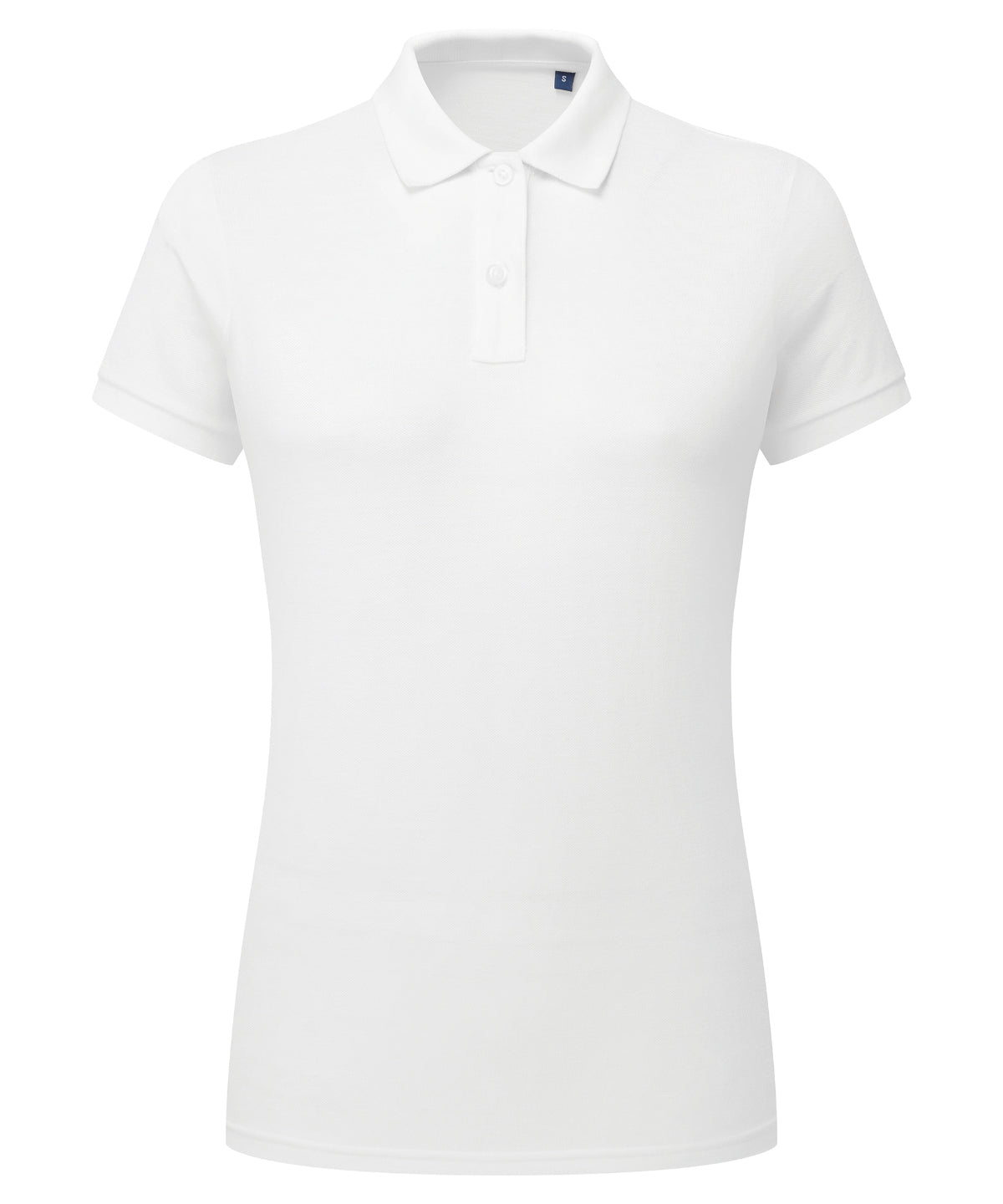 Women’s polycotton blend polo - White