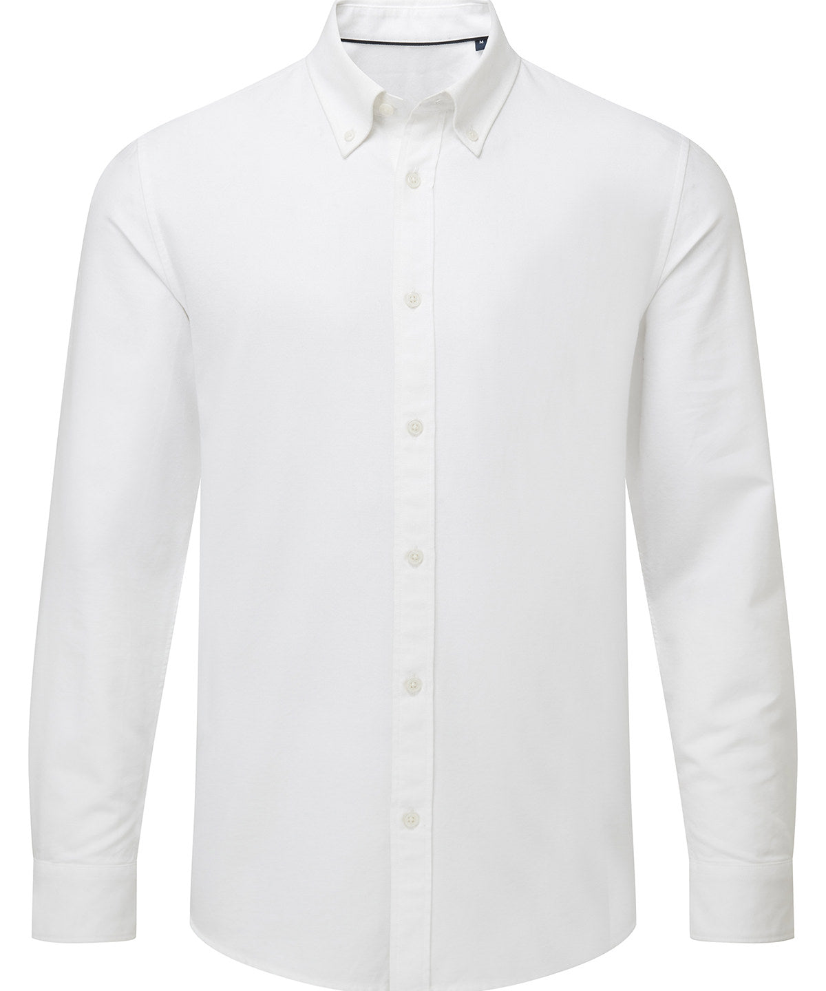Men’s cotton long sleeve Oxford shirt - White