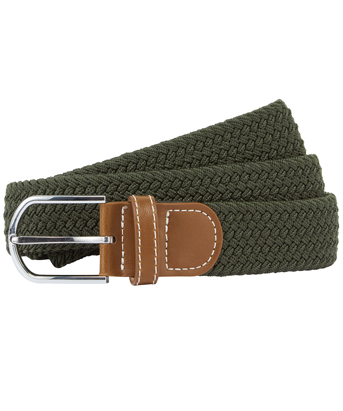 Braid stretch belt - Olive