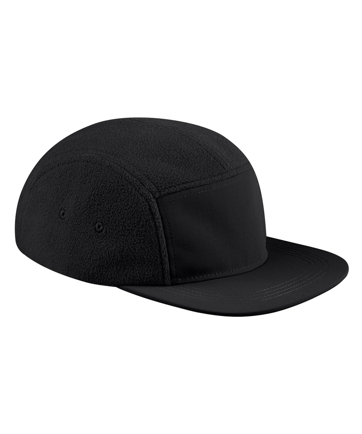Recycled fleece outdoor camper cap - Black