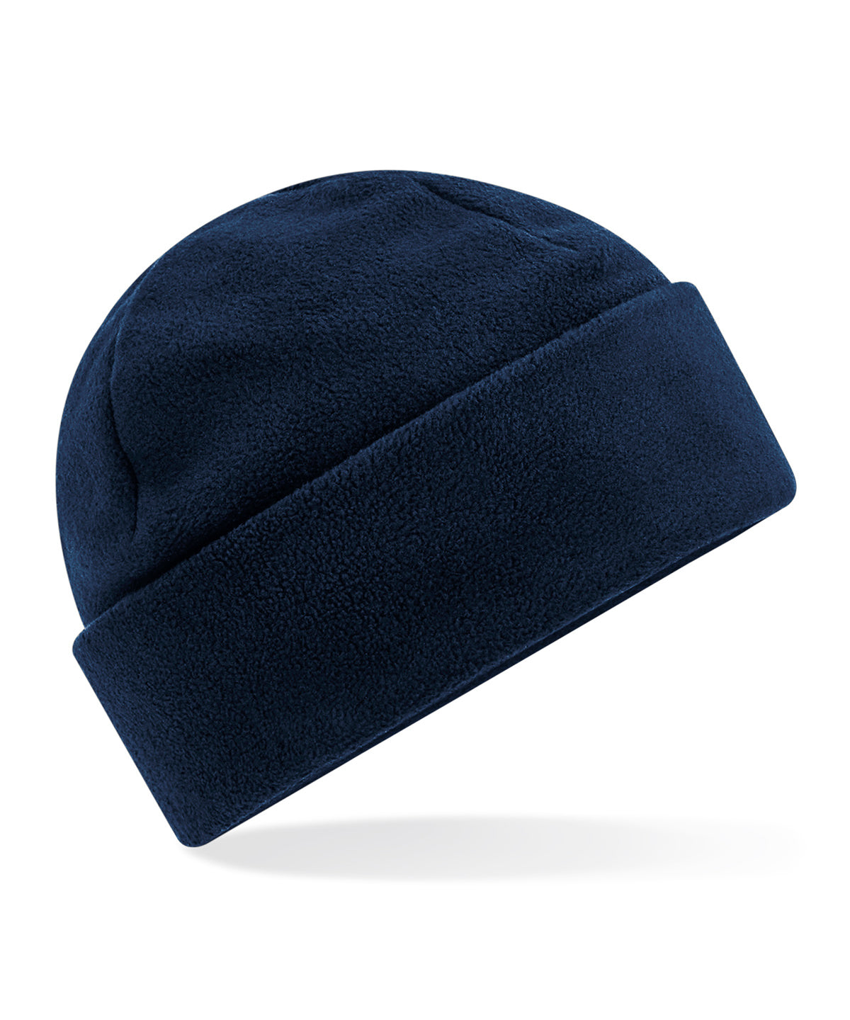 Recycled fleece cuffed beanie - French Navy