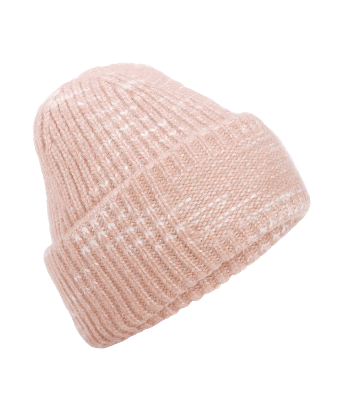 Chunky knit reverse patch beanie - Strawberry Haze