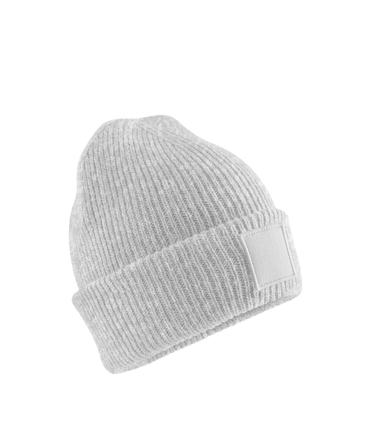 Kids deep cuffed tonal patch beanie - Cloud Grey