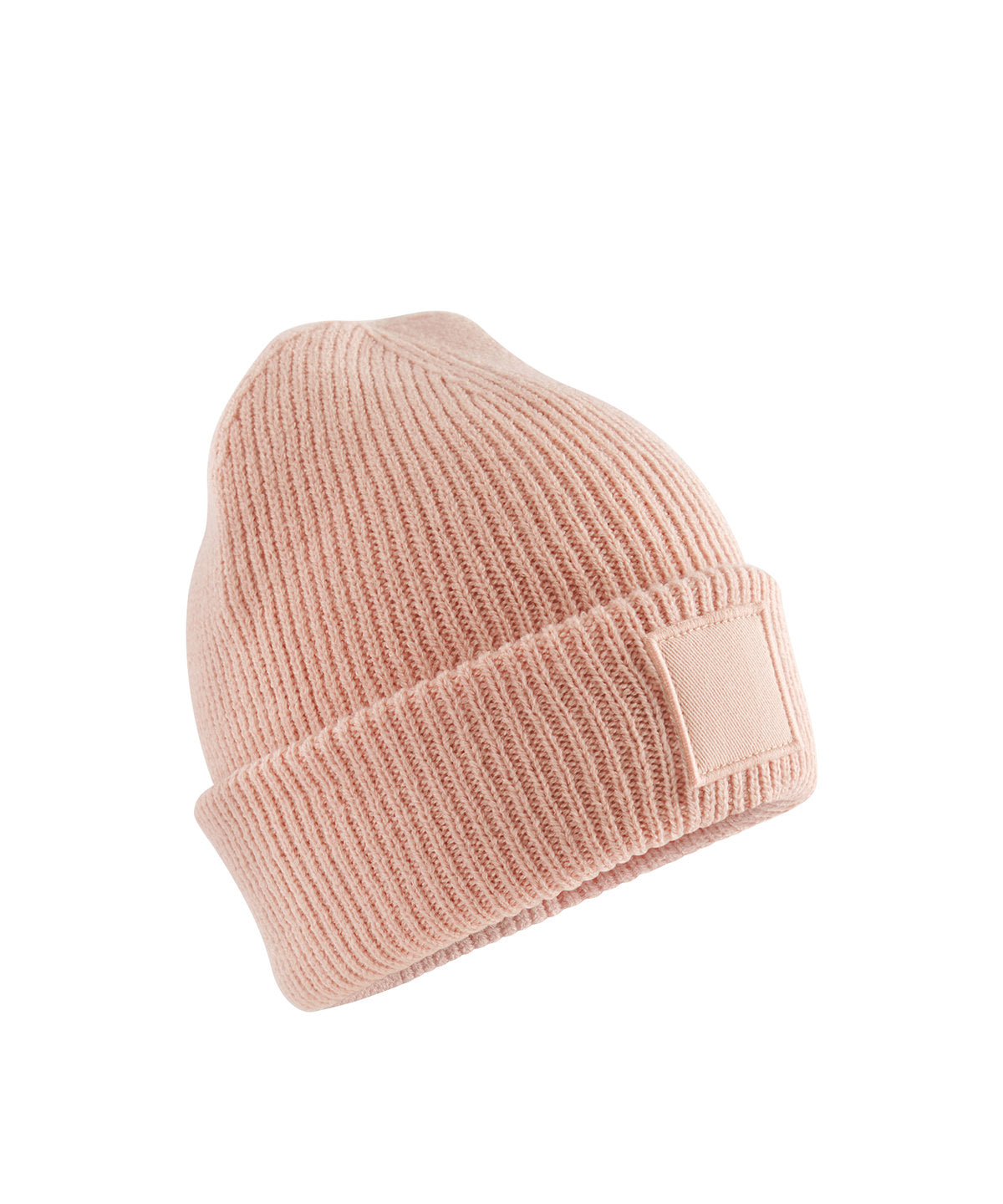 Kids deep cuffed tonal patch beanie - Peach