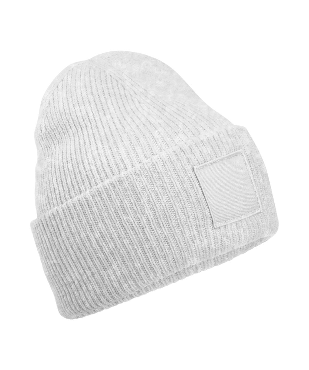 Deep-cuffed tonal patch beanie - Cloud Grey