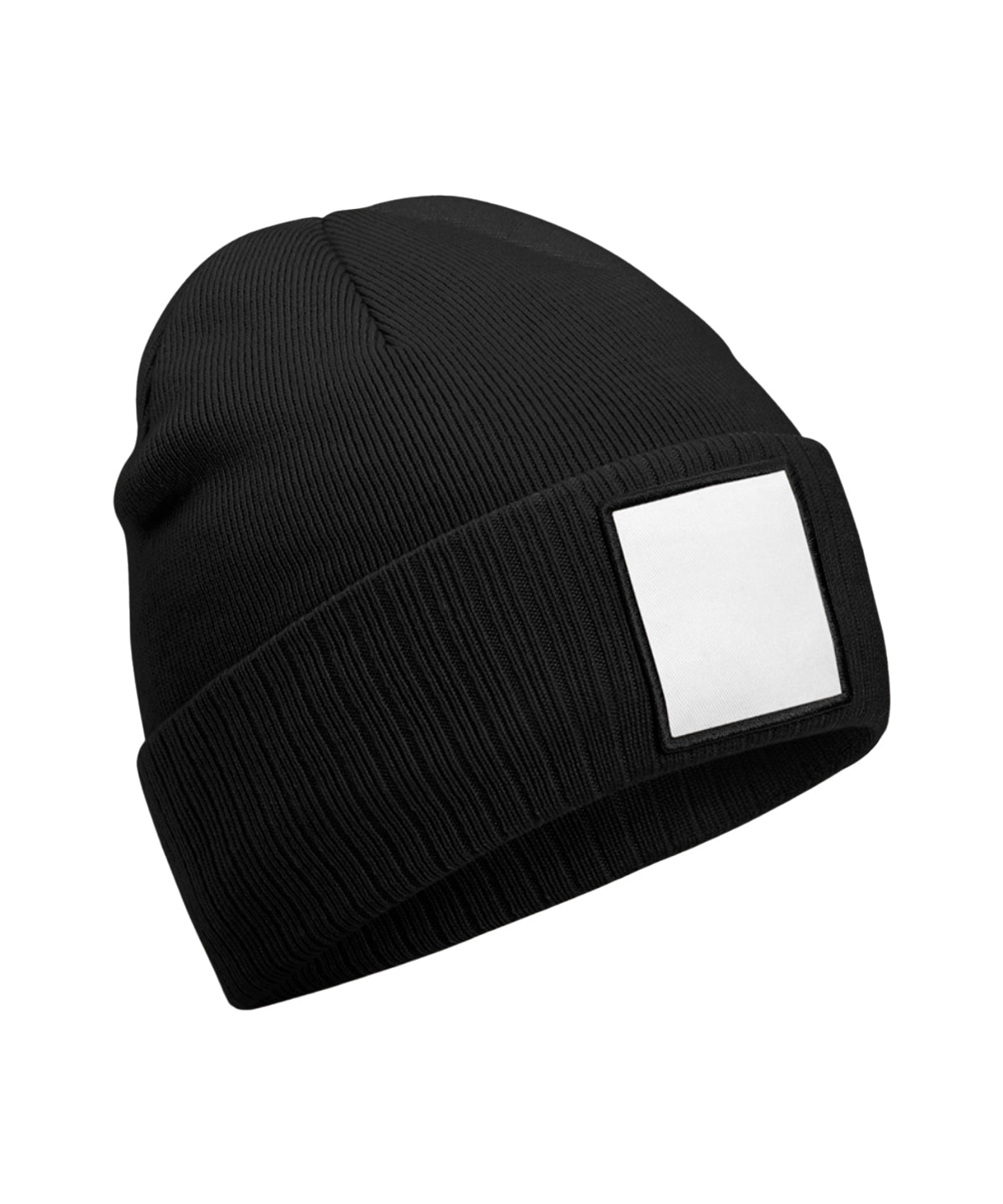Appliqué patch beanie - Black/White
