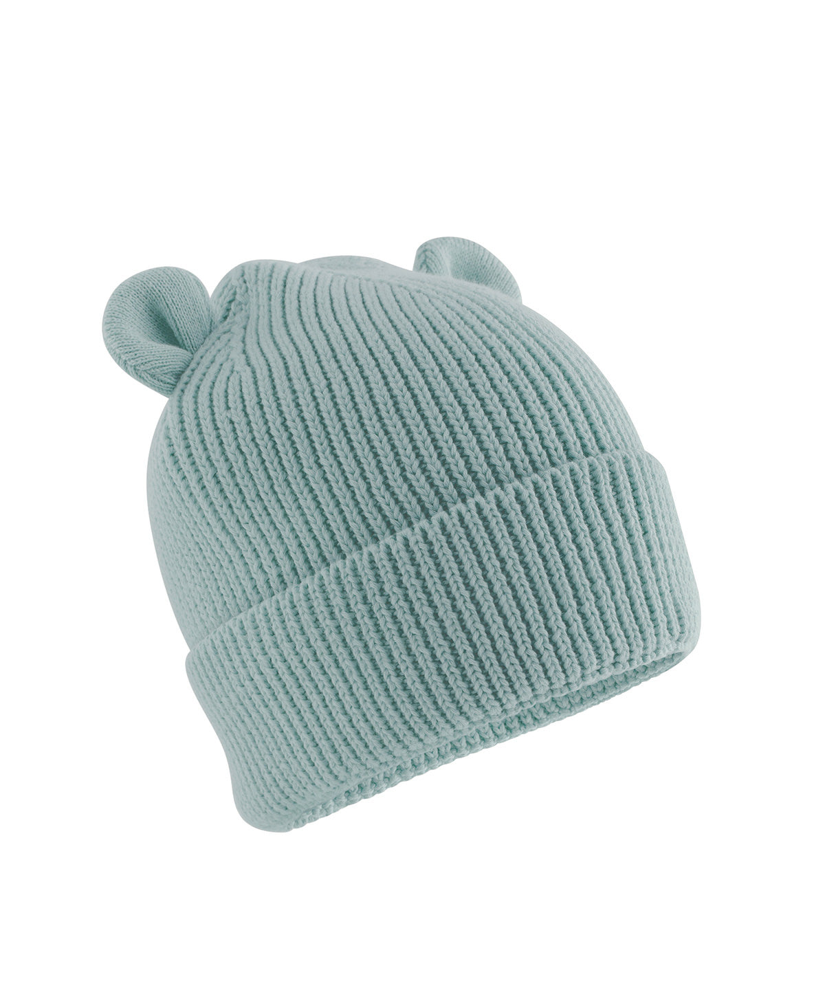 Organic baby bear beanie - Dusty Turquoise