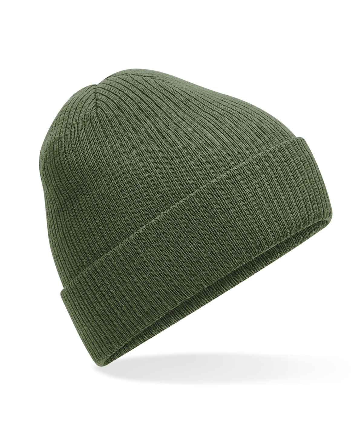 Polylana® ribbed beanie - Olive Green