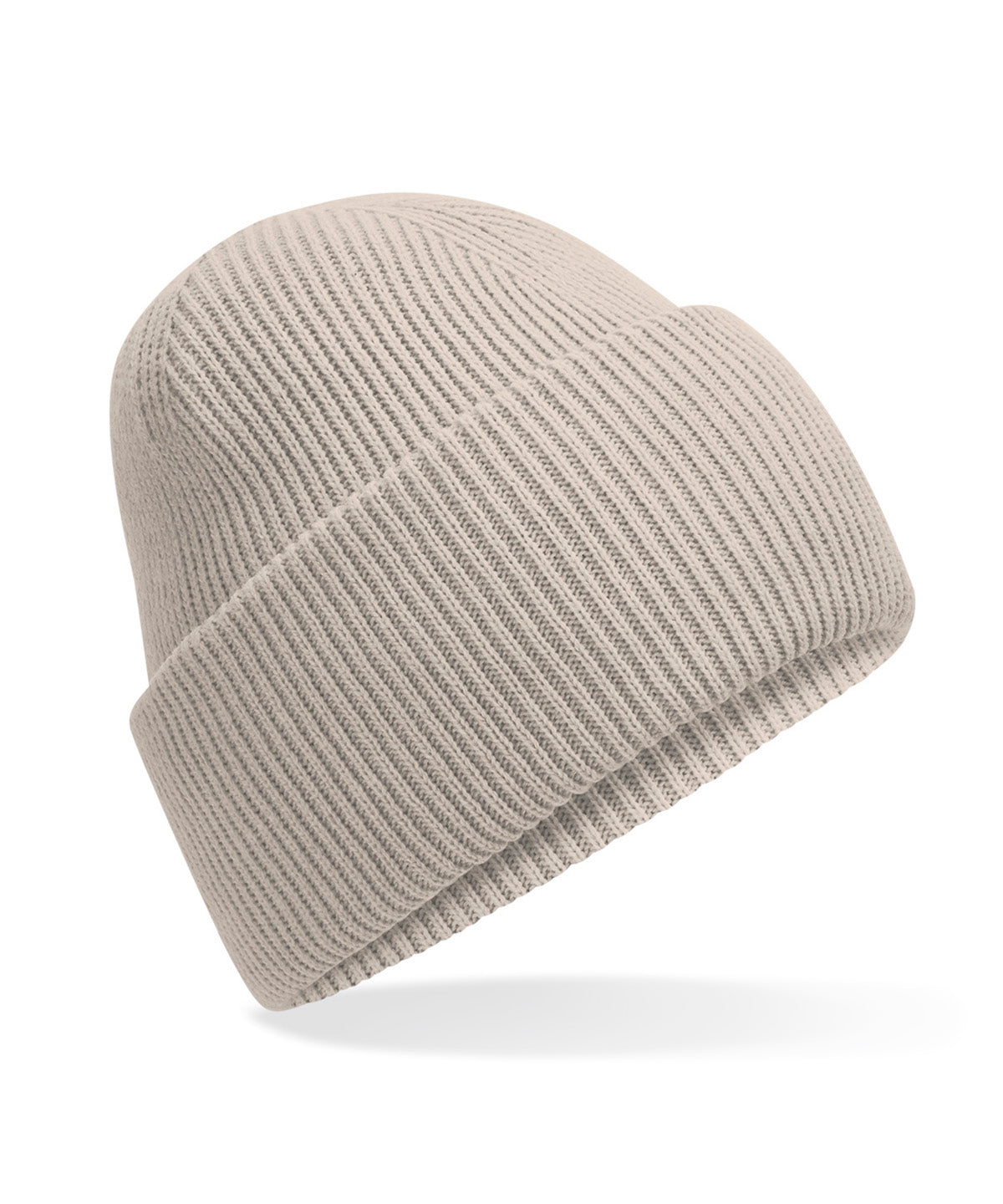 Classic engineered deep-cuffed beanie - Natural Stone