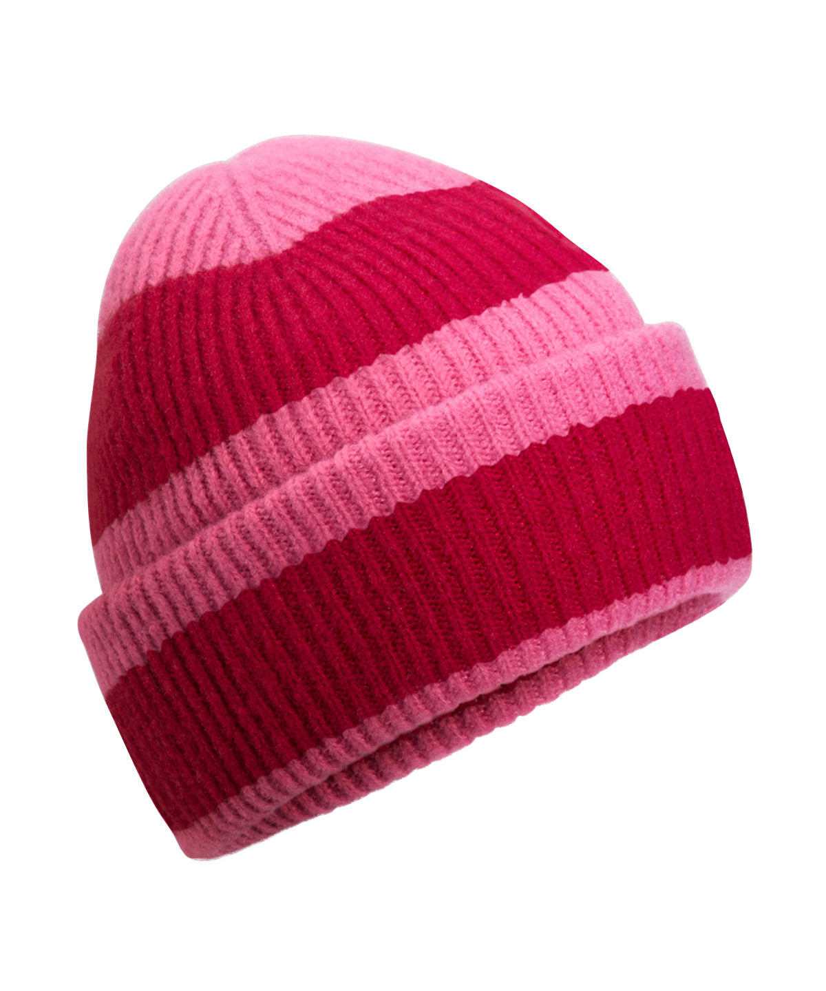 Colour block beanie - True Pink/Classic Red
