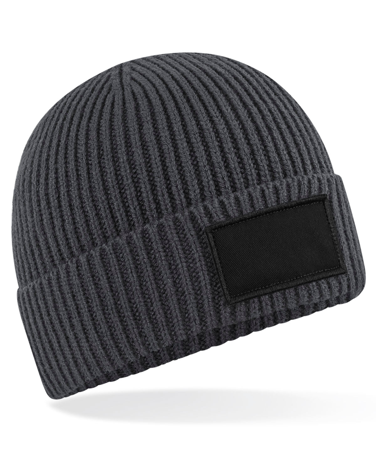 Fashion patch beanie - Graphite Grey/Black