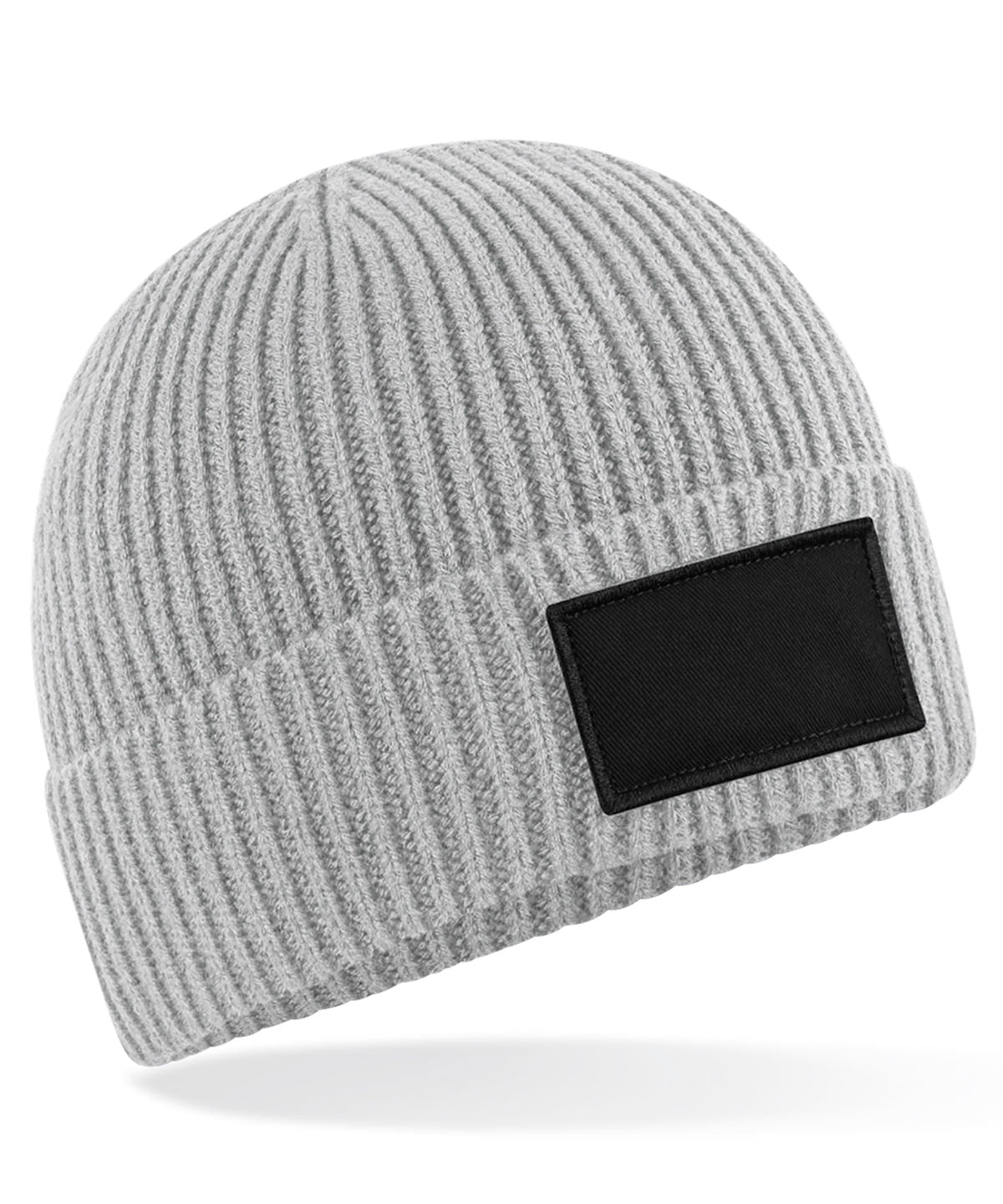 Fashion patch beanie - Light Grey/Black