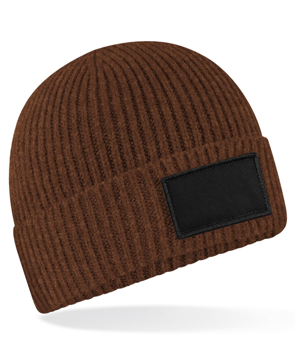 Fashion patch beanie - Walnut/Black