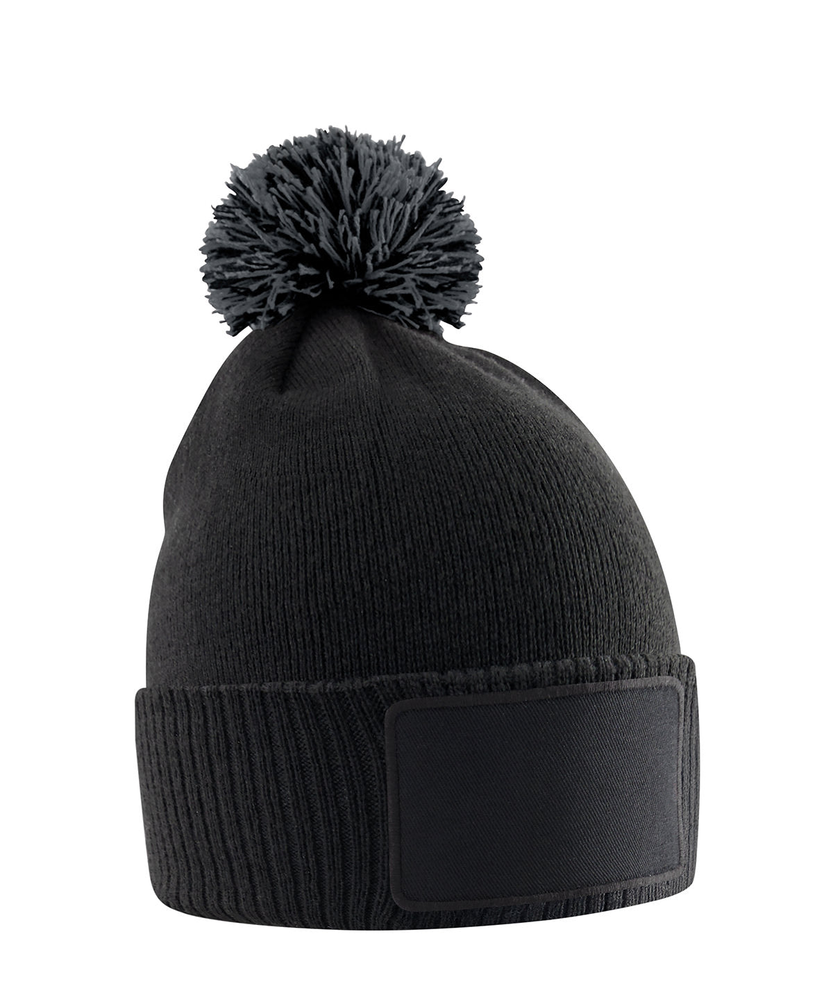 Kids snowstar patch beanie - Black/Graphite Grey